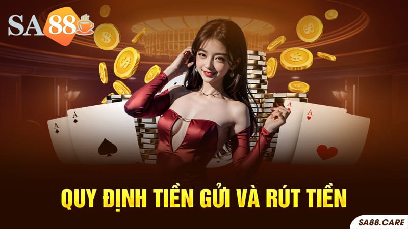 Quy định về tiền gửi và rút tiền tại nhà cái SA88